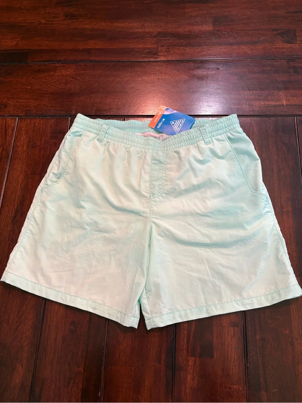 Columbia Mint Green PFG Omni-Shade Shorts/Swimsuit, Youth XL